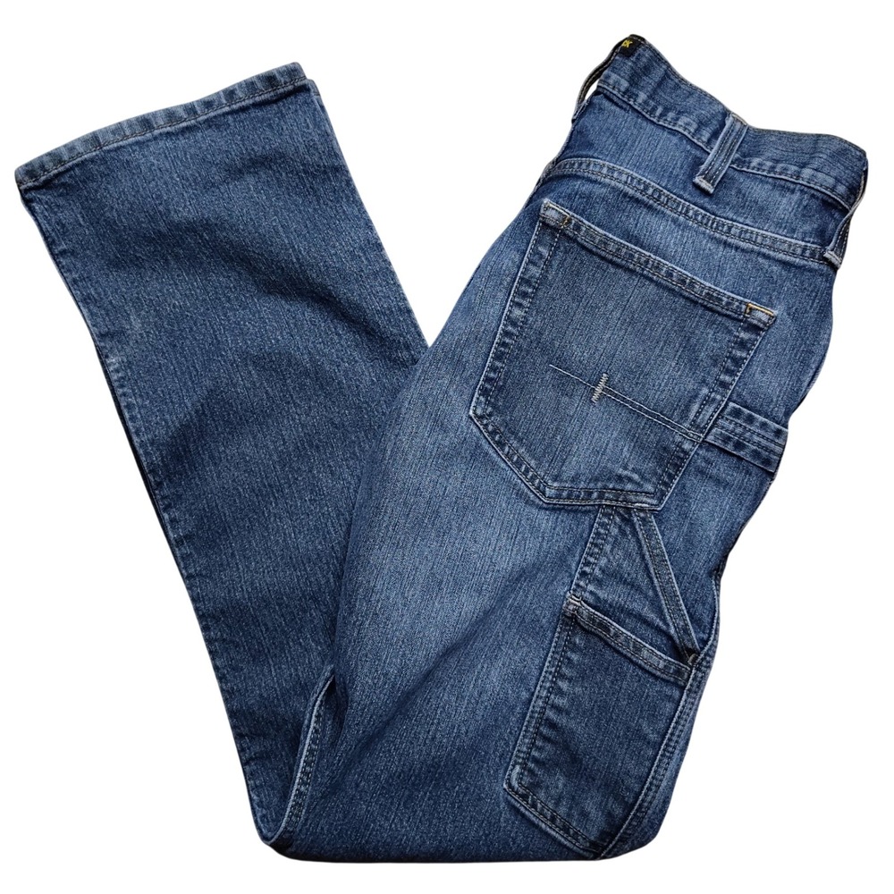Ariat Rebar M4 Relaxed Boot Cut Jeans Mens 32x34 Blue Carpenter Utility Western